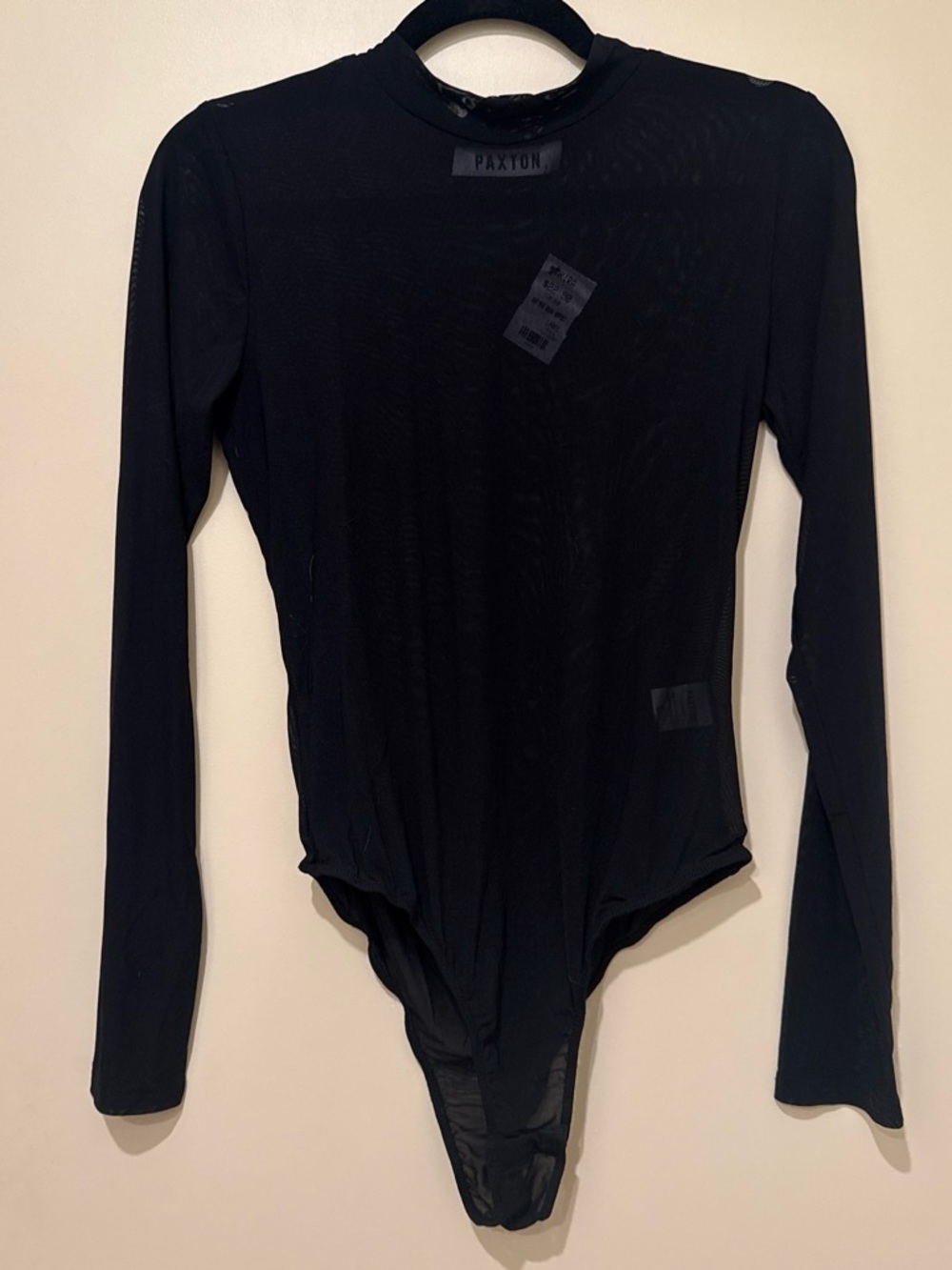 AKIRA Black Long Sleeve Sheer Bodysuit